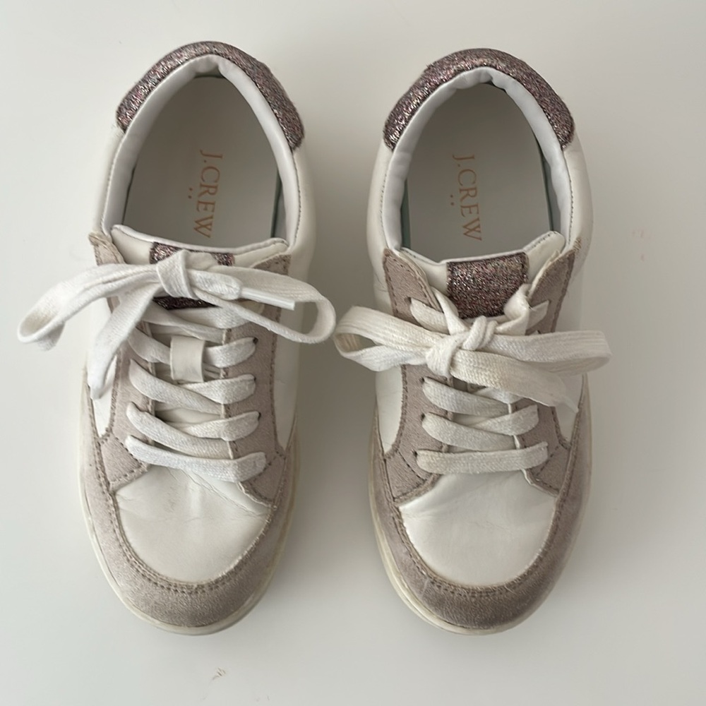 J. Crew Factory Lace Up Glitter Sneakers (size 11)
